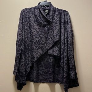 Purple Cape-Style Cardigan